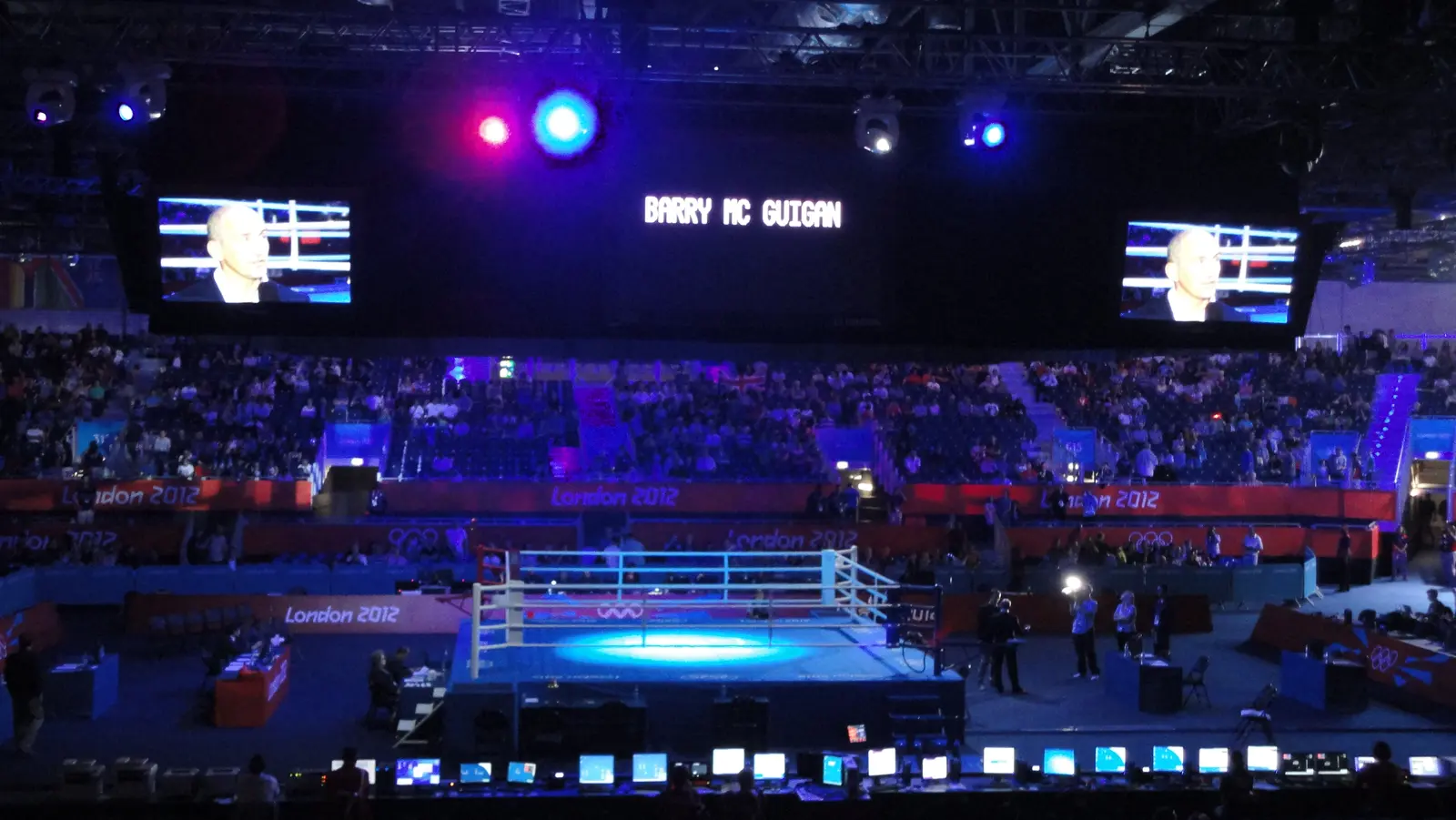 Ρινγκ πυγμαχίας στο ExCeL London κατά τους Ολυμπιακούς Αγώνες του 2012.