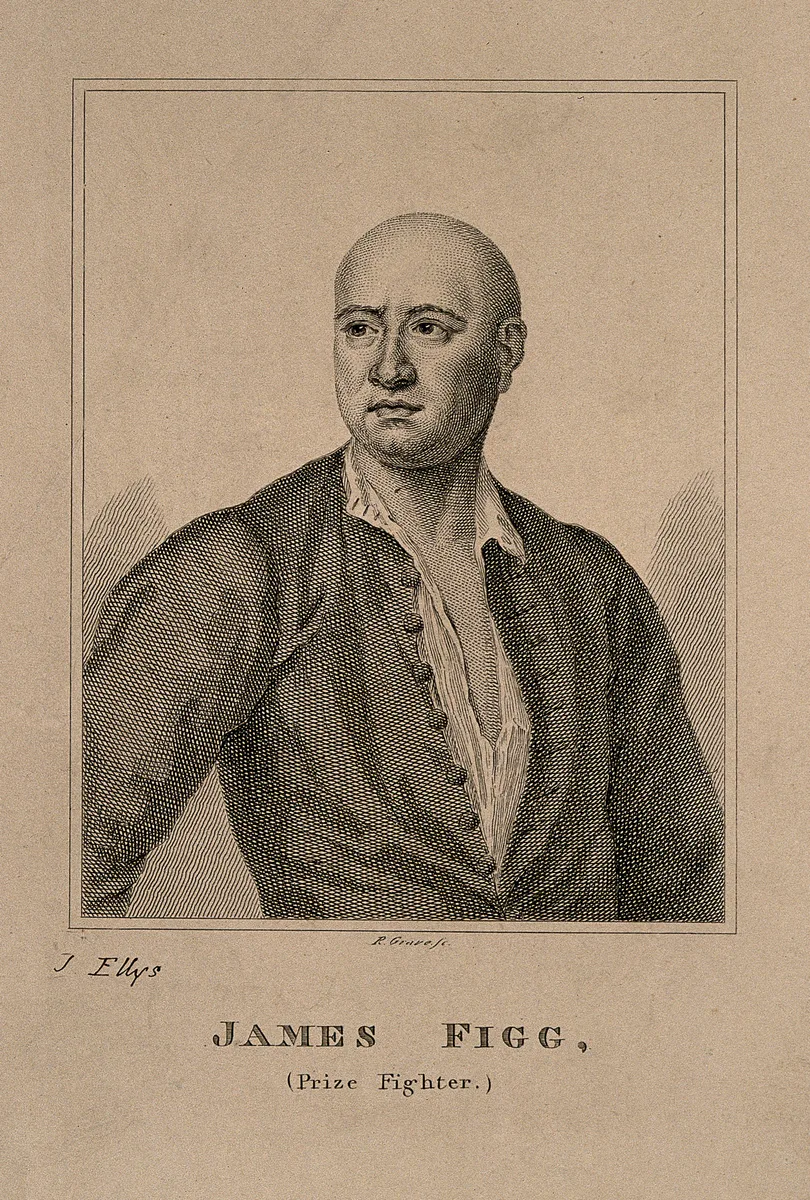 Χαρακτικό πορτρέτο του πυγμάχου James Figg.